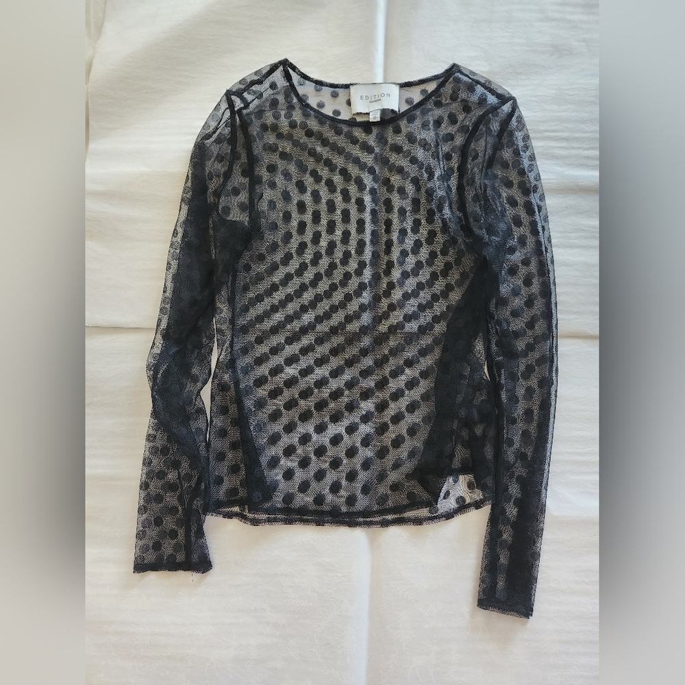 💕✨️express edition polka dot sheer top XS
